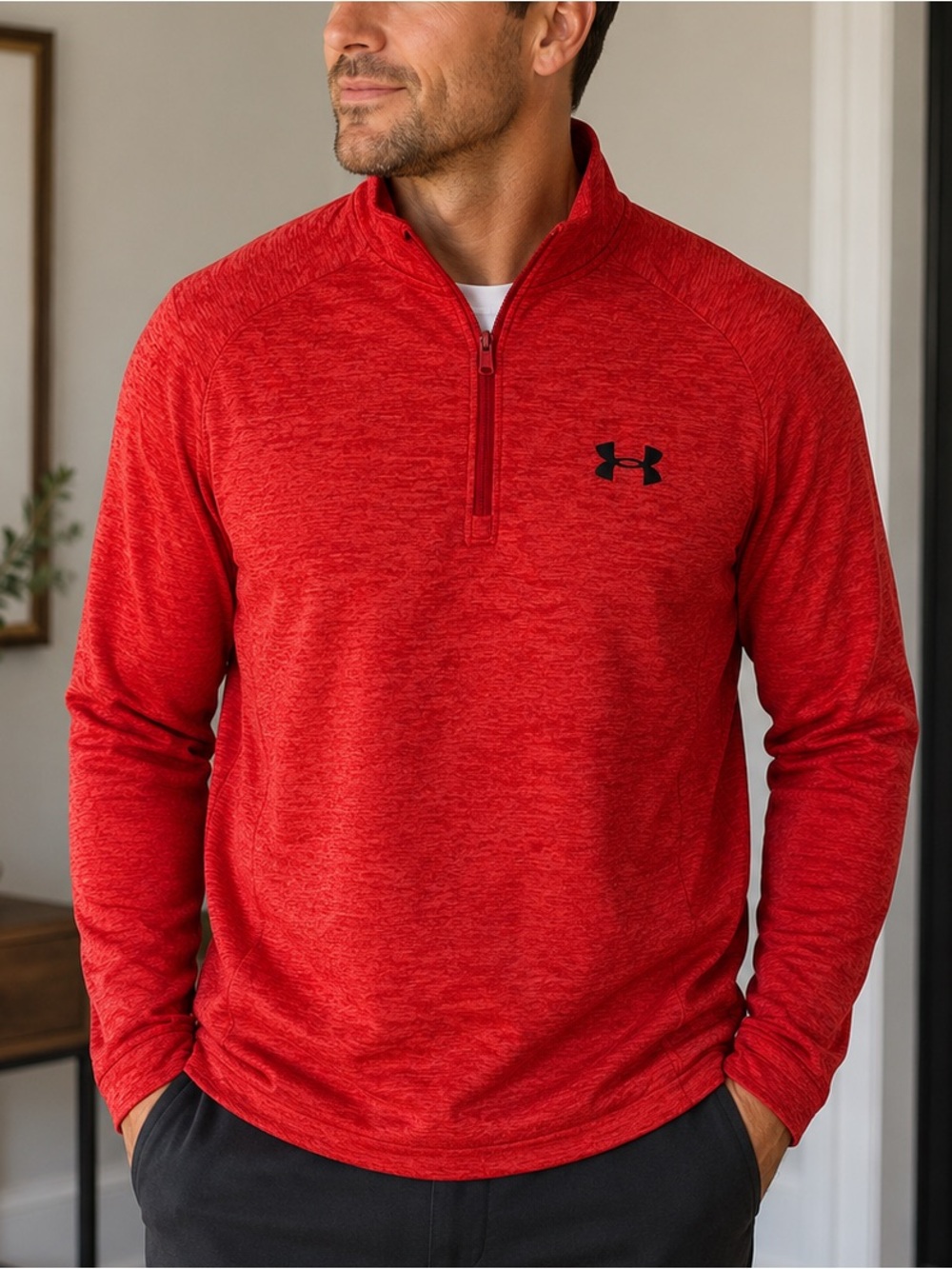 Under Armour Crimson Half-Zip Top